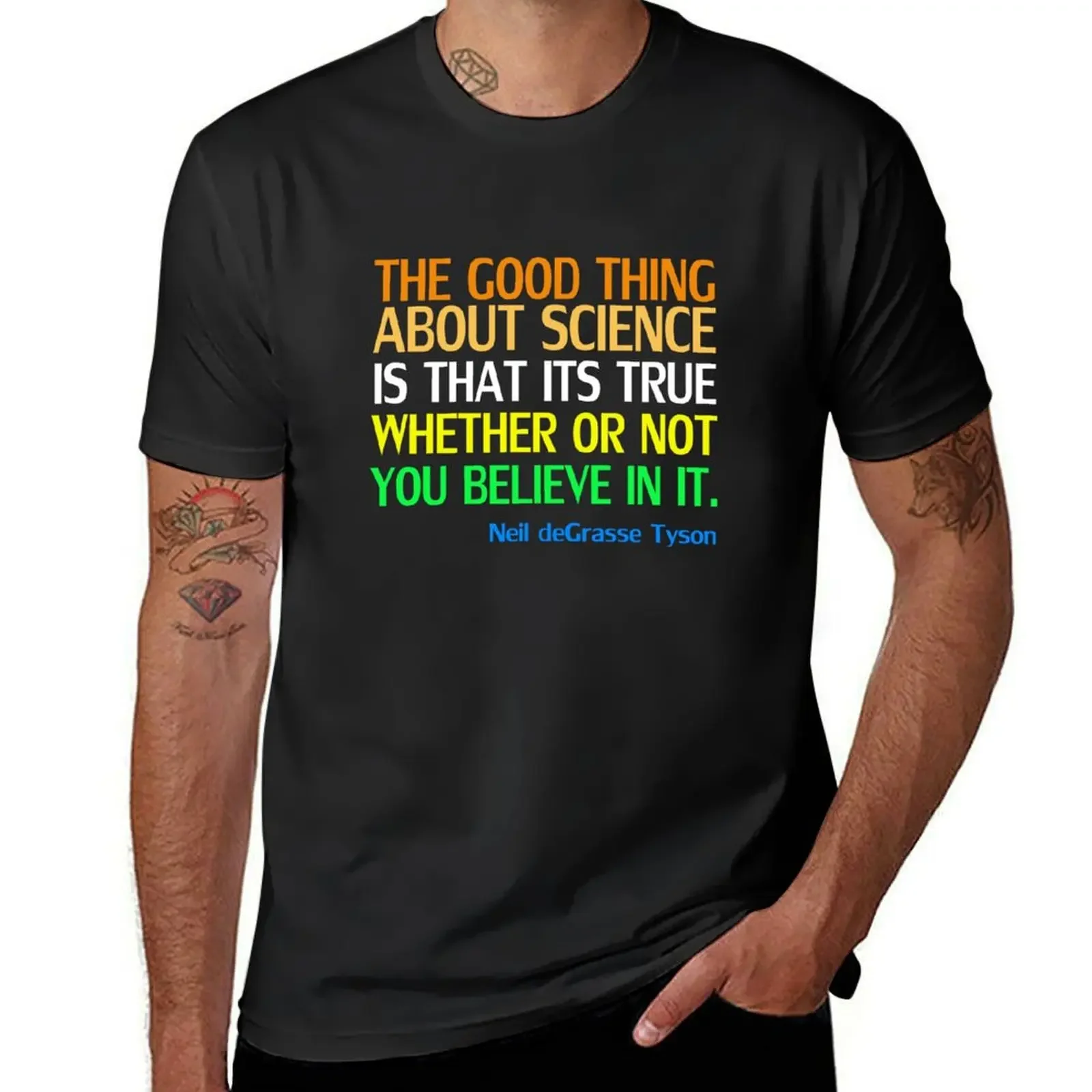 Neil deGrasse Tyson Popular Quote About Science T-Shirt oversized graphic tee animal prinfor boys t shirt men