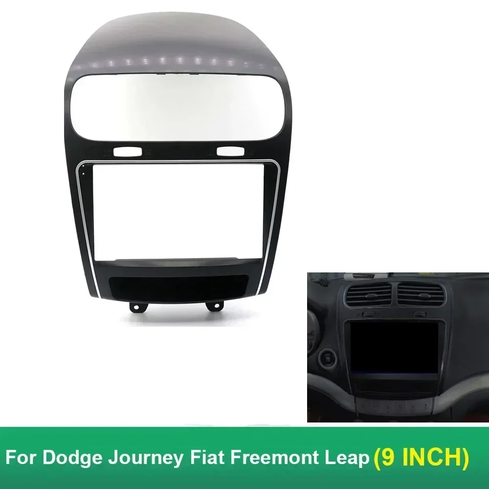 

9inch Car Fascia Radio Panel DVD Panel Dash Kit Install Adapter Console Frame Bezel trim For Dodge Journey Fiat Freemont Leap