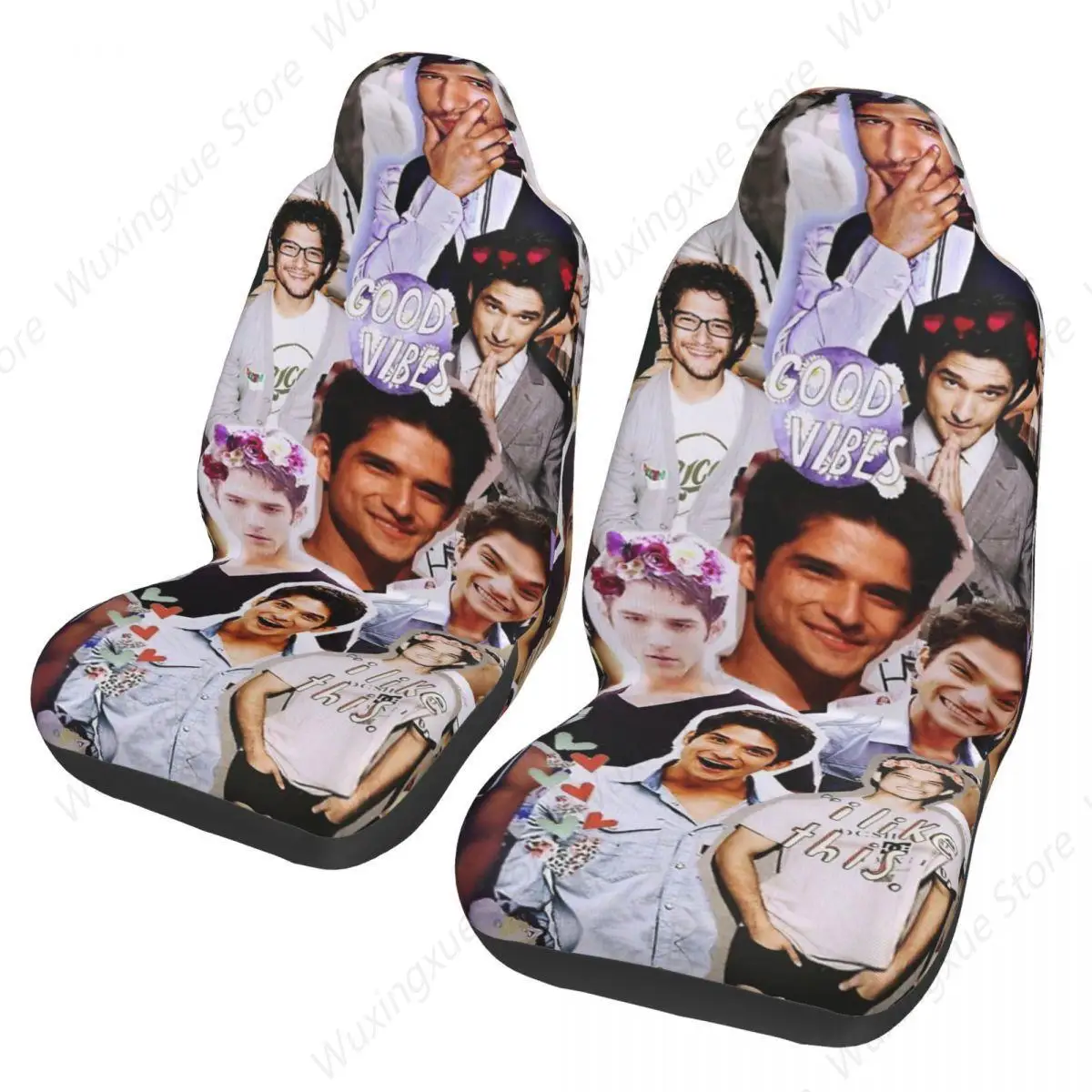 Tyler Posey Collage ผ้าคลุมเบาะรถยนต์การพิมพ์แบบกําหนดเอง Universal Front Protector อุปกรณ์เสริมชุดเบาะ