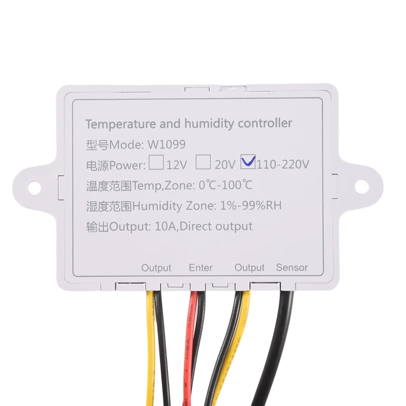 ABGN XK-W1099 Dual Digital Thermostat Humidistat Egg Incubator Temperature Humidity Controller Regulator Thermometer Hygrometer