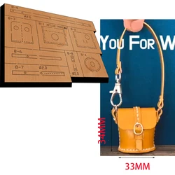 New Japan Steel Blade Wooden Die Mini bag Wallet Leather Craft Punch Hand Tool Cut Knife Mould XF132 OB24
