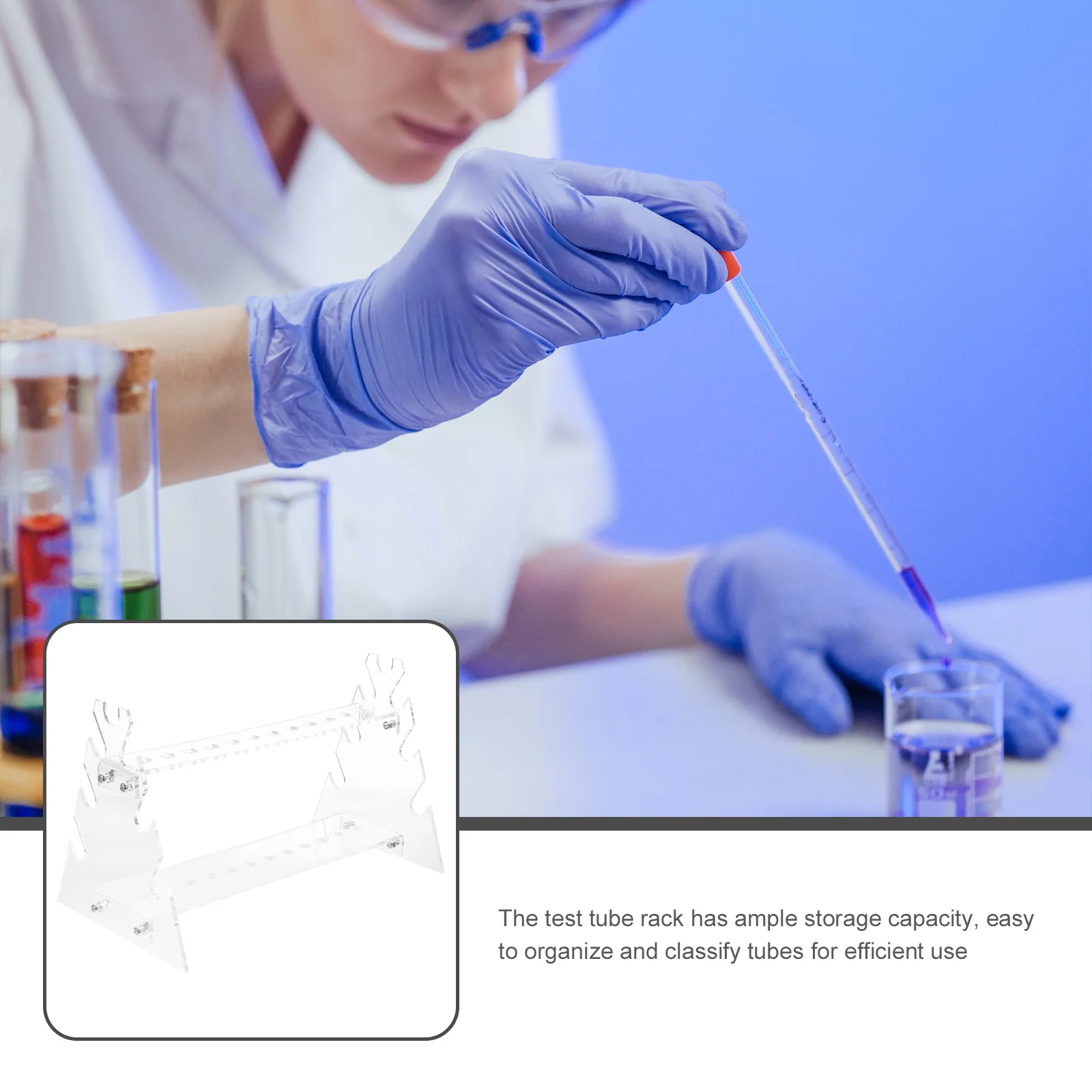 

Test Tubes Rack for Laboratory Stand Sampling Holder Racks Storage Organizer Pipette