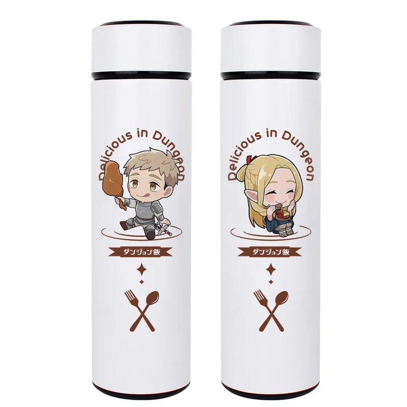 Anime Delicious in Dungeon Meshi Laius Marsilla Stainless Steel Vacuum Cup Cosplay Men Women Travel Smart Thermos Cup Xmas Gift