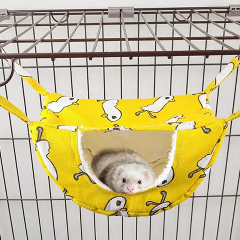 Ferret Hammock Winter Warm Guinea Pig Hammock Hanging Bed Small Pets Cage Accessories For Parrot Ferret Squirrel Hamster