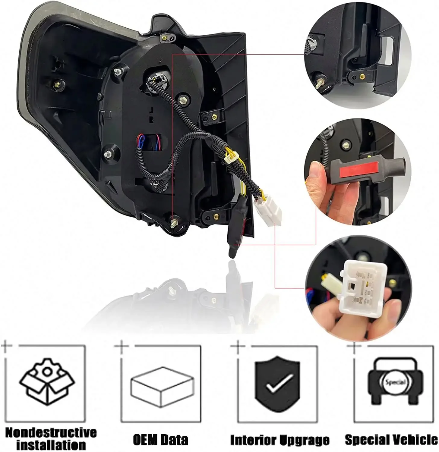 zz ل Gobison 2010 2011 2012 2013 2014 2015 2016 2017 2018 2019 2020 2021 اكسسوارات الذيل مصباح المصابيح الخلفية لتويوتا 4 عداء