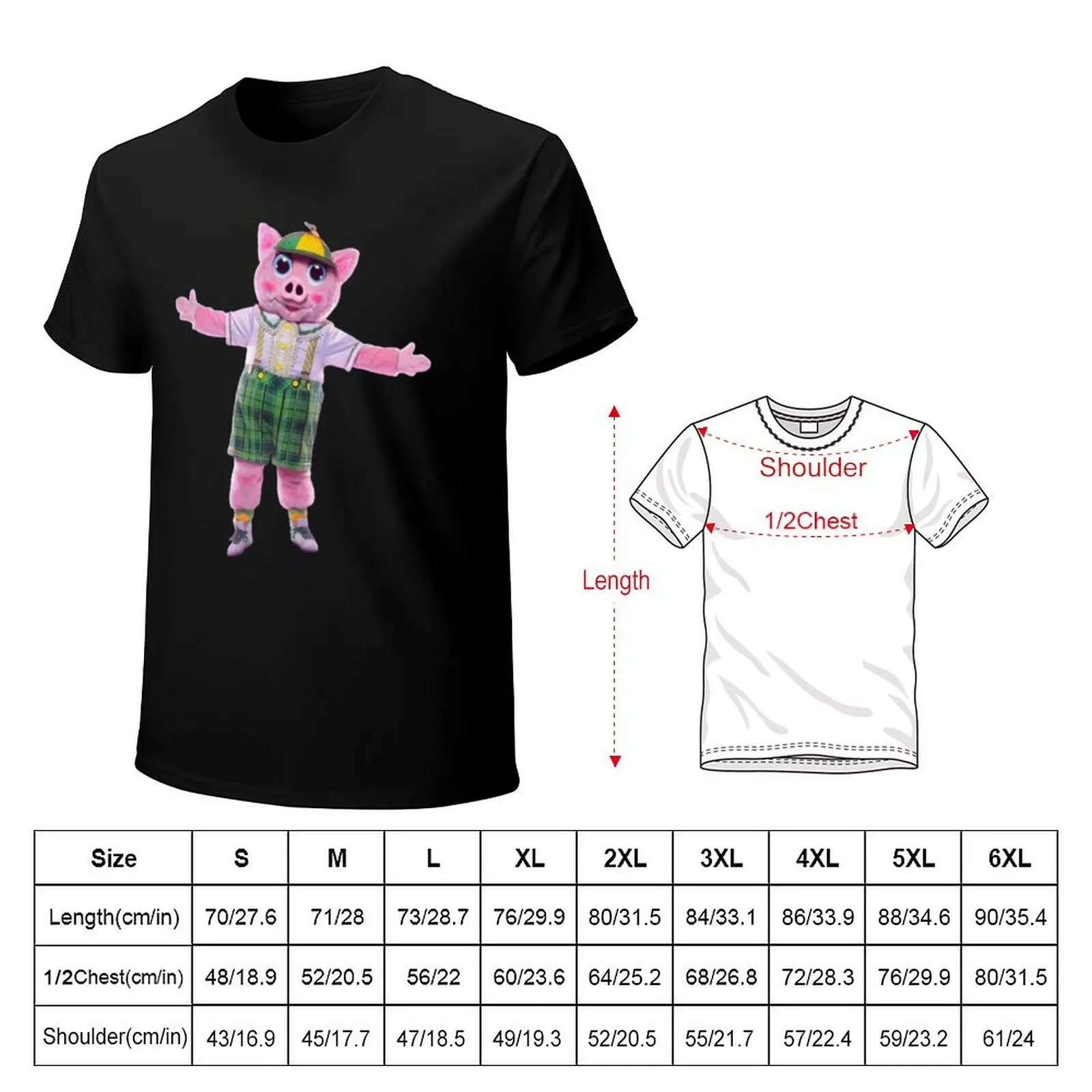 Masked Singer US Season 5 Costume - Piglet T-Shirt Light Athletic Short Sleeve Tee Shirt