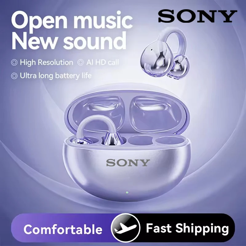 سوني 2025 سماعات لاسلكية جديدة سماعات الأذن مشبك الأذن بلوتوث 5.4 سماعات OWS مفتوحة العظام التوصيل كليب نوع سماعة رأس رياضية