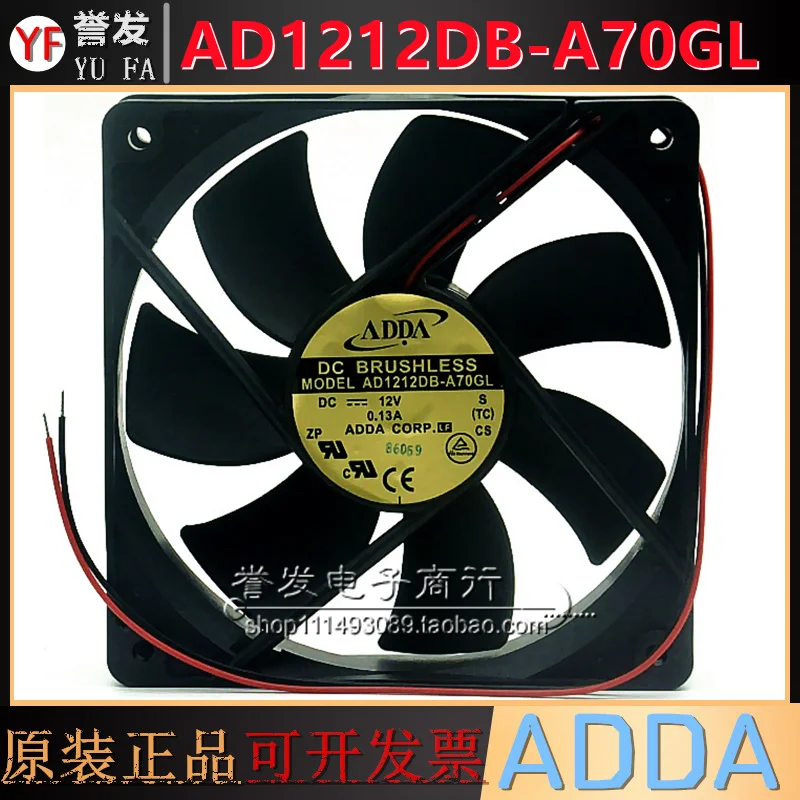 NOVO ORIGINAL AD1212DB-A70GL 12V 0.13A 12025 120x120x25mm RADIADOR DE VENTILADOR DE REFRIGERAÇÃO