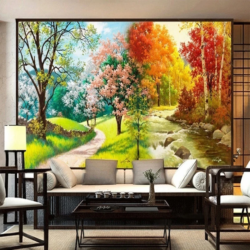 

MU8760 New Chinese-style modern money tree living room crystal porcelain decorative painting