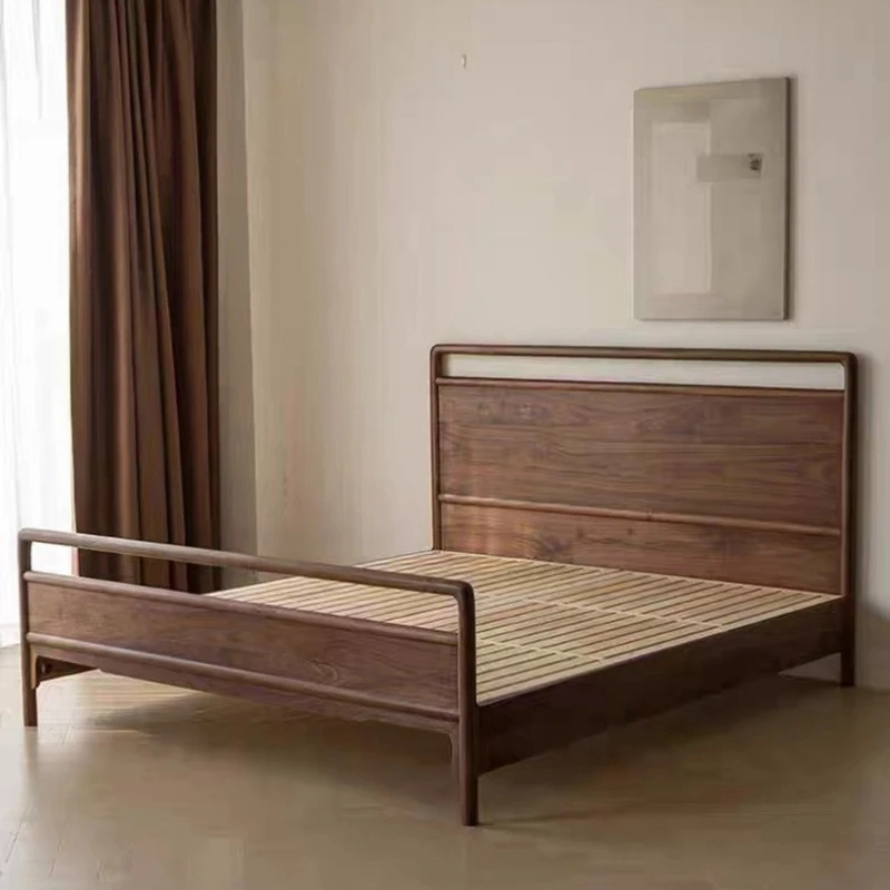 LTT new Chinese-style all-solid wood double bed modern home improvement master bedroom queen bed