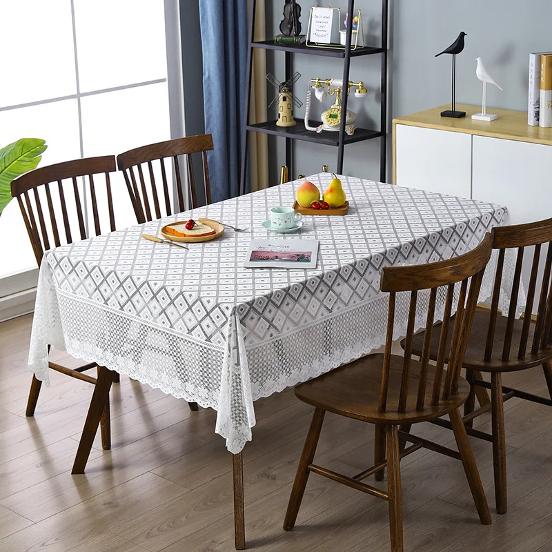 2026 White Tablecloth Soft Comfortable Dustproof Tablecloths Universal Popular Beautiful Tablecloths for Home Living Room Hotel
