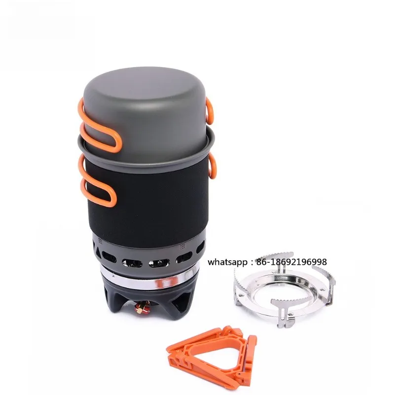 

Widesea Camping Cooking System with Heat Exchanger Outdoor Gas Burner Stove Tourist Pot Set Cup Tableware Cookware Tourism Hike