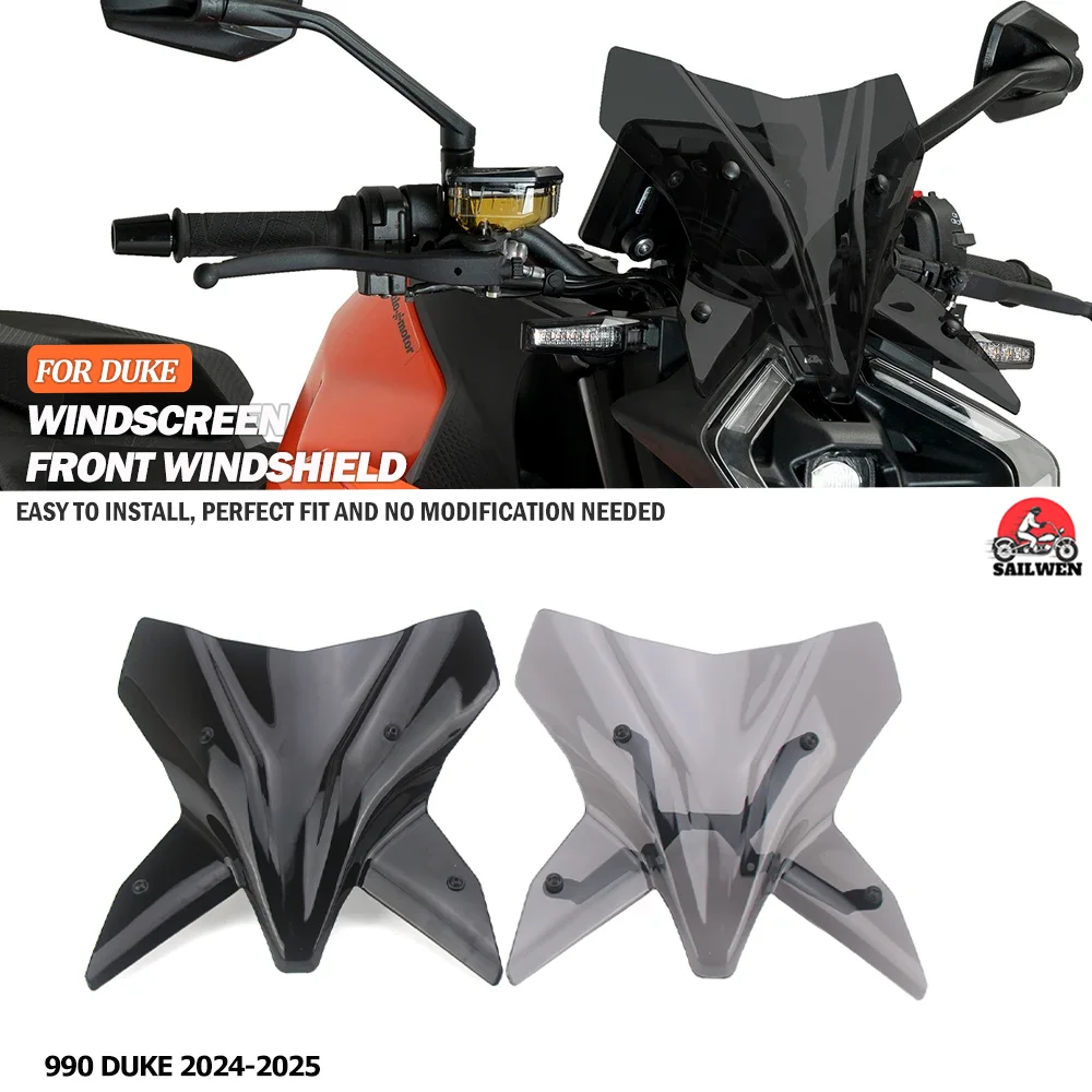 

New For 990 Duke 990Duke 990 DUKE 990DUKE 2024-2025 Motorcycle Accessories Sport Windshield WindScreen Visor Viser Kit
