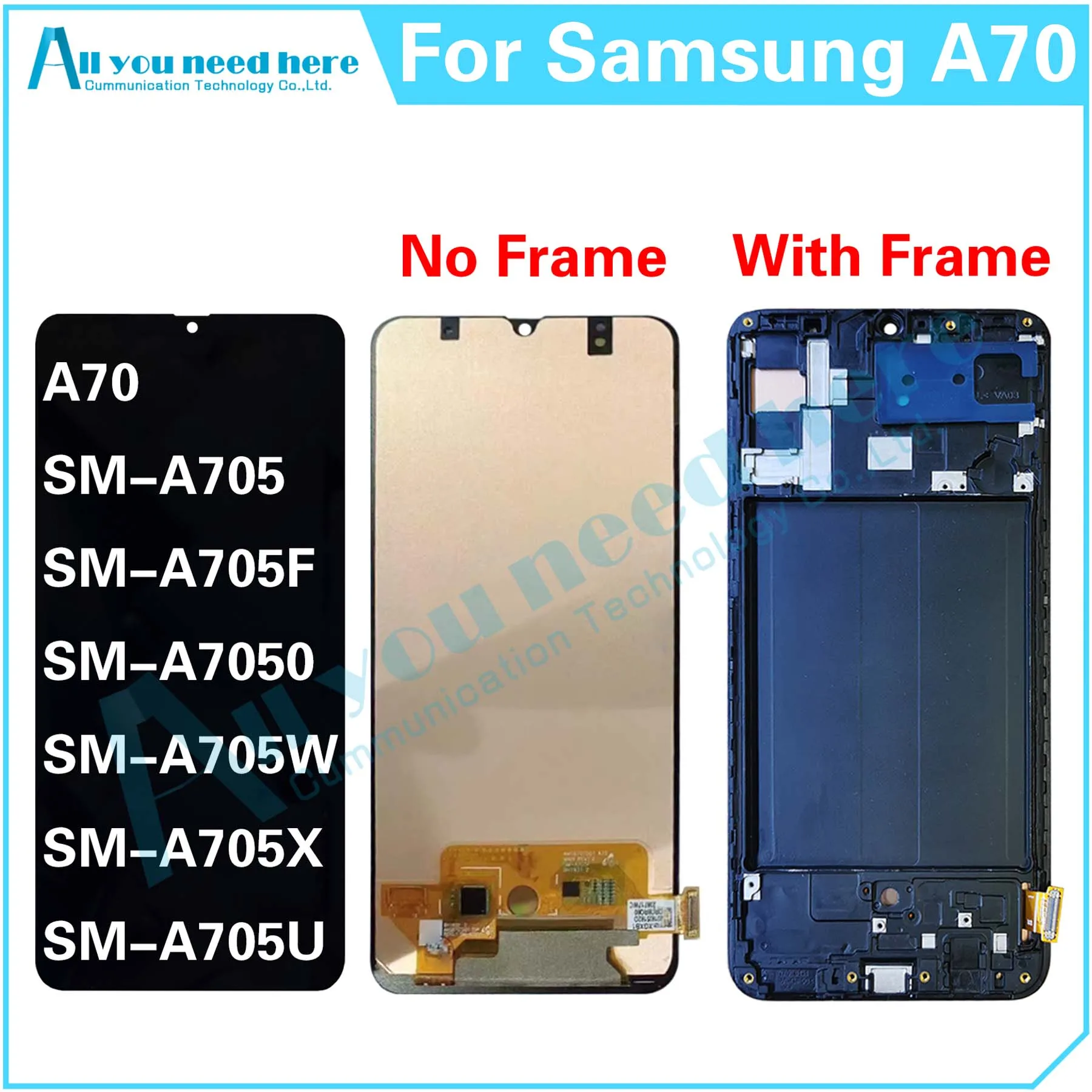 100%Test For Samsung Galaxy A70 SM-A705 SM-A705F SM-A7050 SM-A705W SM-A705X SM-A705U LCD Display Touch Screen Digitizer Assembly