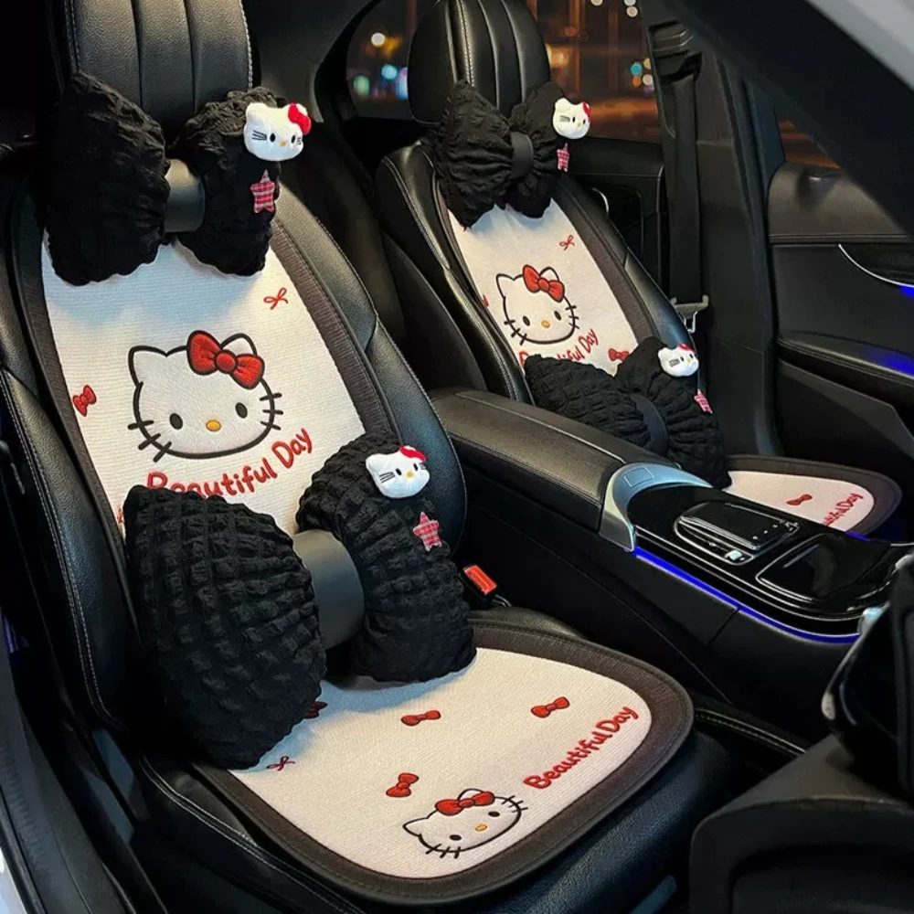 

Hello Kitty Car Seat Cover Breathable Pad Mat For Auto Chair Cushion Car Front Seat Cover Four Seasons Anti Slip Mat