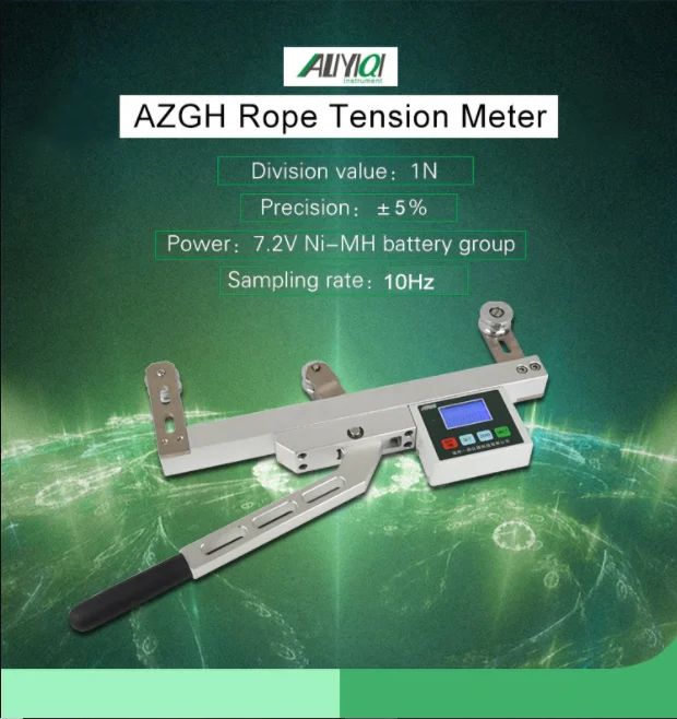 Electronic 5000N Steel Wire Rope Tensiometer Testing Equipment 1-Year 220V For Compression Textiles Measures Tension Meter