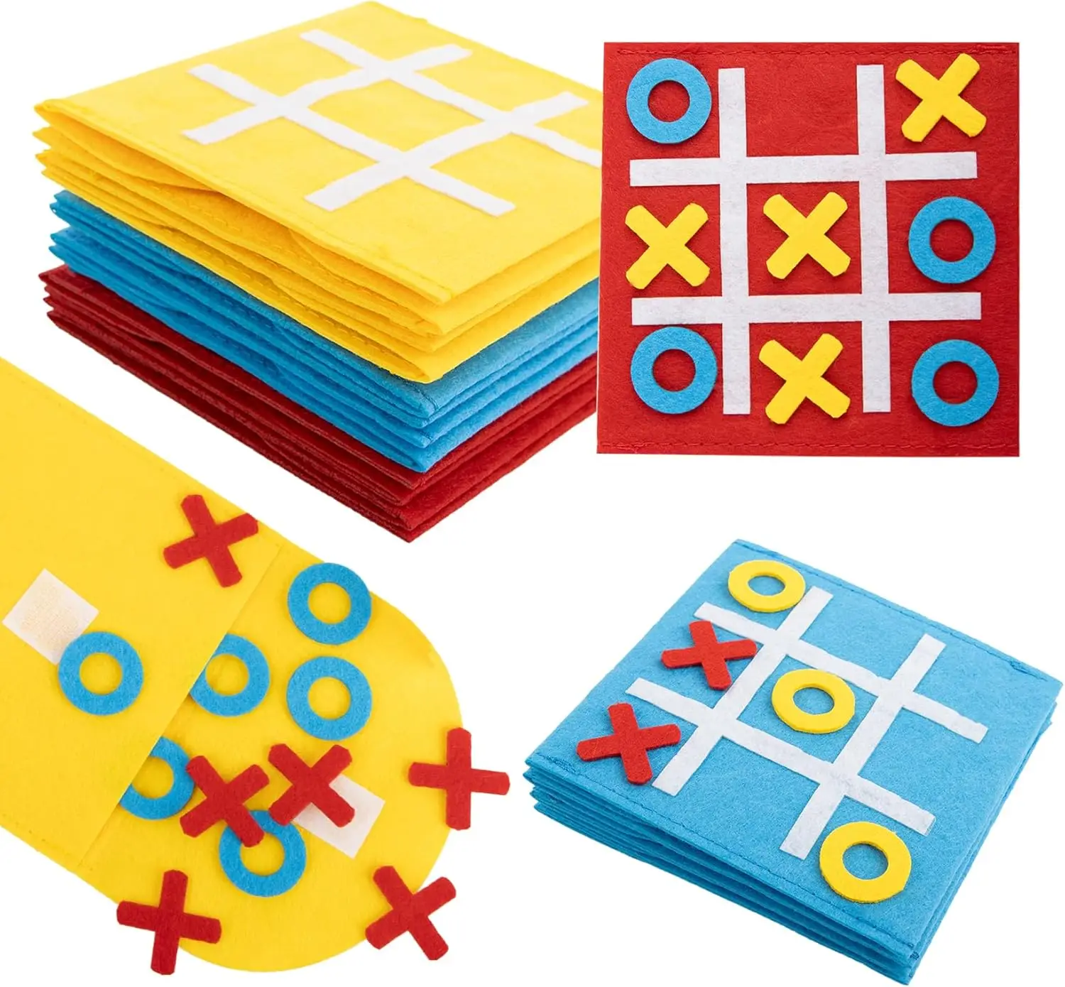 

Tic Tac Toe Mini Board Games - 12PCS, 3 Colors for Party, Family, Travel, Outdoor, Classroom