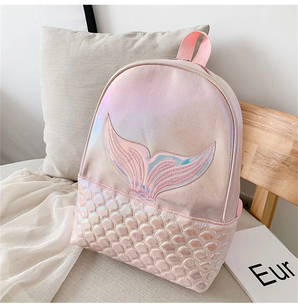 Mochila de sirena bordada con nombre personalizado para bebé y niña, mochila escolar de guardería, mochilas de regalo de cumpleaños para niños