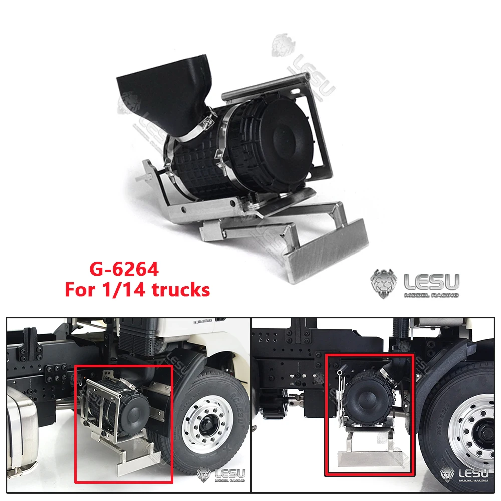 

LESU G-6264 1/14 модель грузовика, игрушечный воздушный фильтр, аксессуары, универсальный трактор Tamiya, грязевая головка, модификация обновления грузовика VM