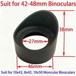 2 uds 42-48mm binoculares gafas de goma microscopio ocular protectores oculares 10X42 8X42 10X50 adecuado