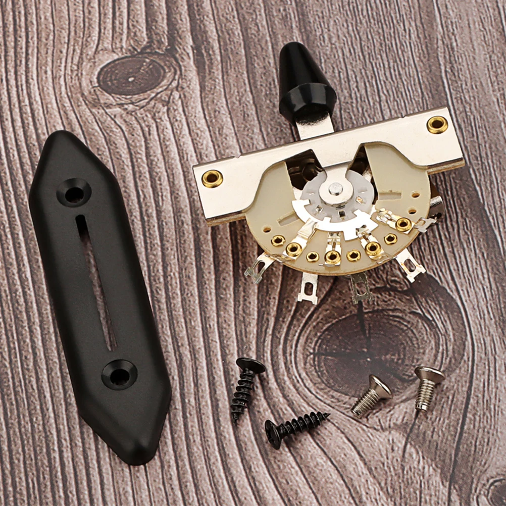 

Guitar Switch Accessories Electric Lever Cover Plate Set Silver Pickup Selector