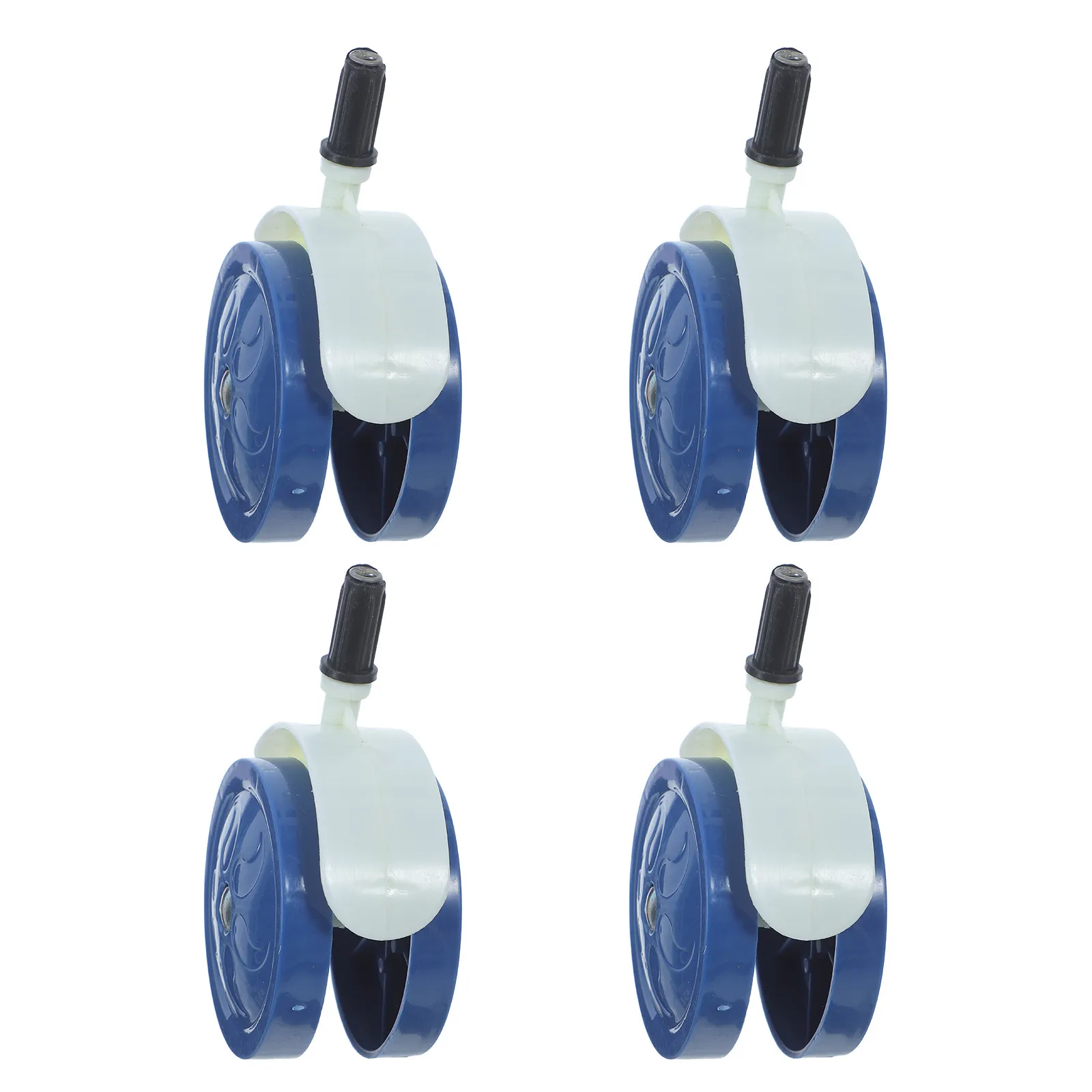 

4Pcs Baby Walker Wheels Silent Stroller Replacement Parts Dark Blue Push in Insert Caster Wheel Accessories for Baby Pram and