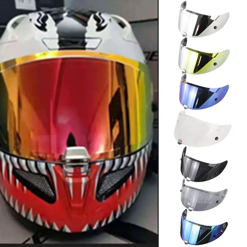 

Motorcycle Helmets Visor Lens Anti-UV Motorcycle Full Face Helmet Sun Visor Anti-Glare Helmet Visor Shield Lens For Motorbikes