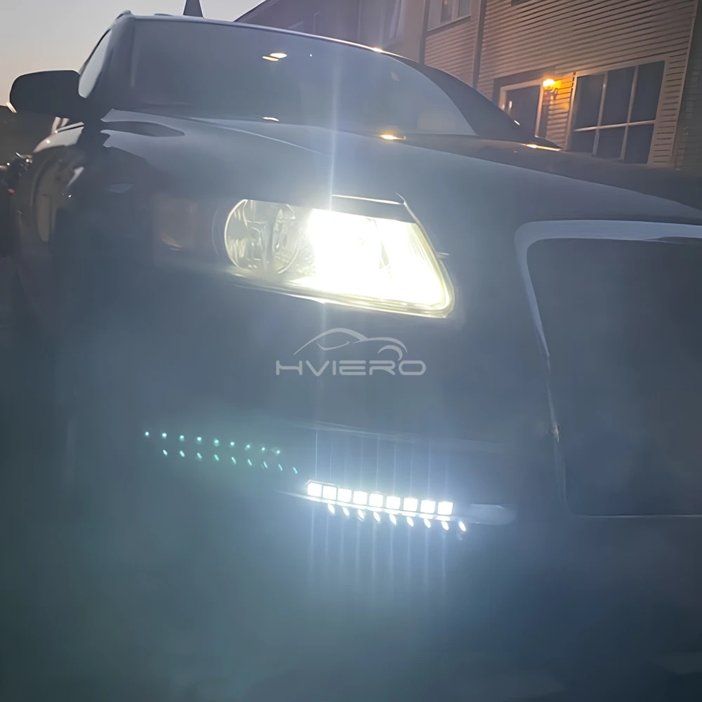 2 pz Auto LED Lampada diurne 12 v 10 LED Bianco luminoso Flessibile Impermeabile Drl Auto styling Indicatori di direzione Fendinebbia Faro