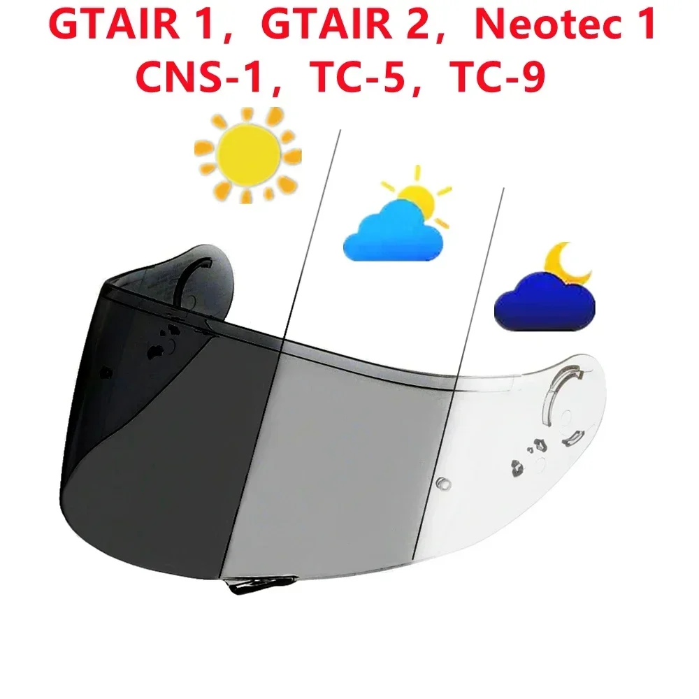 NONE Helmvisier für SHOEI GT Air Neotec CNS-1 TC-5 TC-9 GT Air 2-Visier Motorradhelm-Objektivvisier UV-Schutz Anti-Kratzer 10