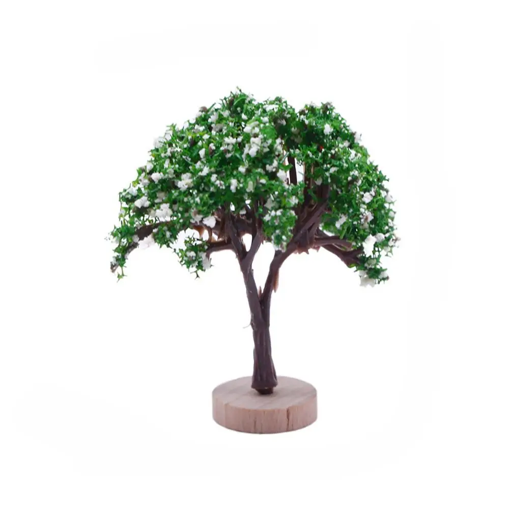 Green Micro Garden Flower Tree Multi-size Fairy Garden Simulation Tree Figurine Sand Table Dollhouse Ornament