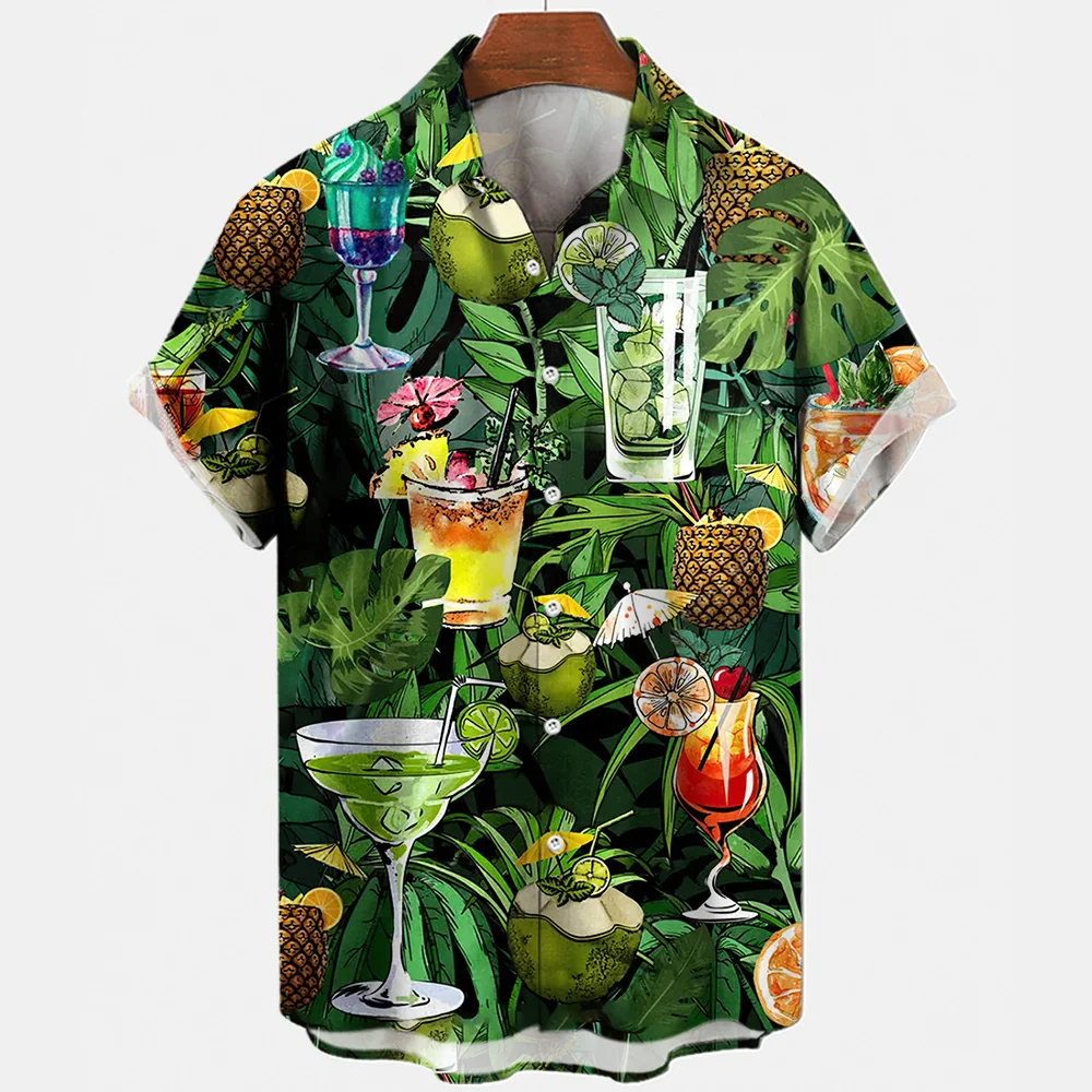 Us Flag, Lady Liberty Summer Men Shirts 3d Print Oversized Street Beach Hawaiian Shirt Mens Clothes Lapel Top Tee Shirts