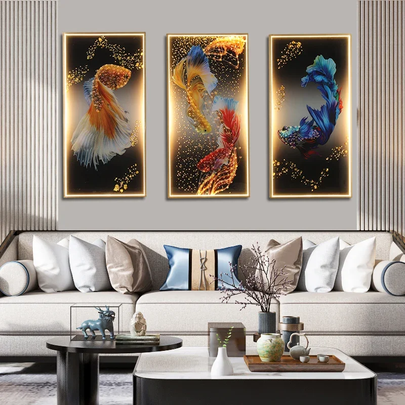 SEAN Picture Wall Lamps Modern Creative Three Pieces Suit Sconces Fish LED For Home Decoration