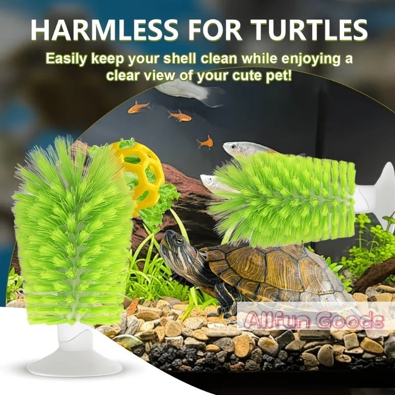 Sucker Turtle Brush Scrubber Turtle Shell Cleaning Brush Turtle Tank Decorations Turtle Feeding Ball Turtle Aquarium Ornaments view 5