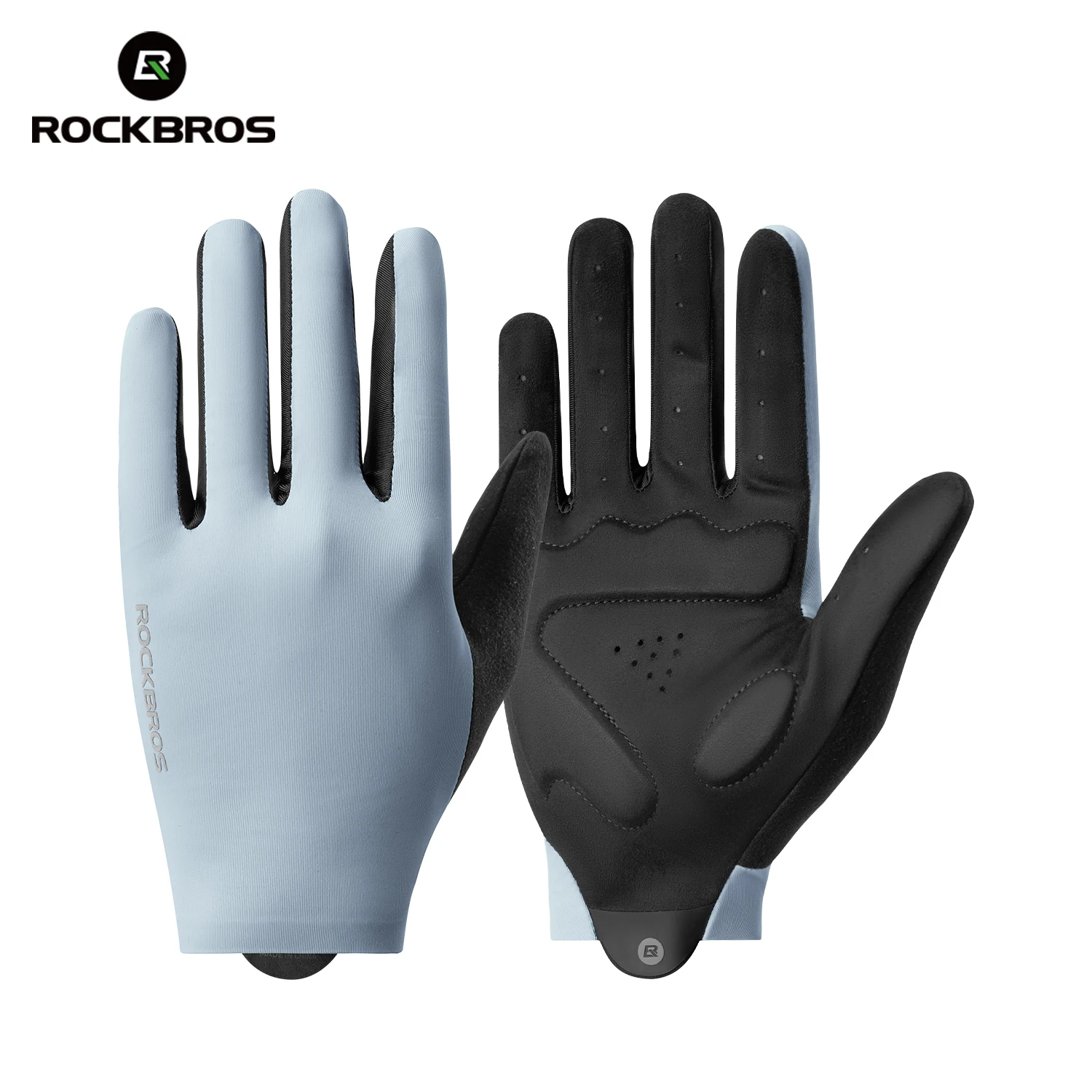ROCKBROS Fahrradhandschuhe Leichte Atmungsaktive Rutschfeste Vollfinger-Handschuhe SBR Hochelastische Stoßdämpfende Fahrradhandschuhe