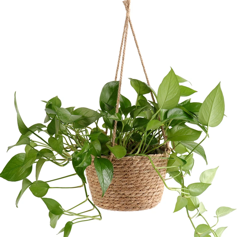 Tuin Hangende Plantenbak Macrame Plant Opbergmand Jute Touw Geweven Indoor Bloempot Houder Plant Hangers Home Decor