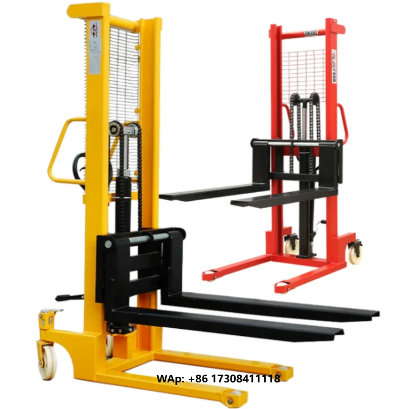 Height 2m Manual Forklifts Hand Stacker Truck Warehouse Self Loading Pallet Lifter Load Capacity 2000KG