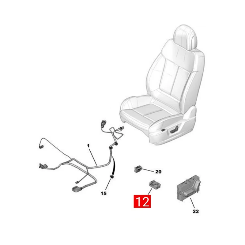 6545YN 9638053380 9673891680 BELT AND SEAT HARNESS TCU UNIT FOR Peugeot 3008 2012-2016