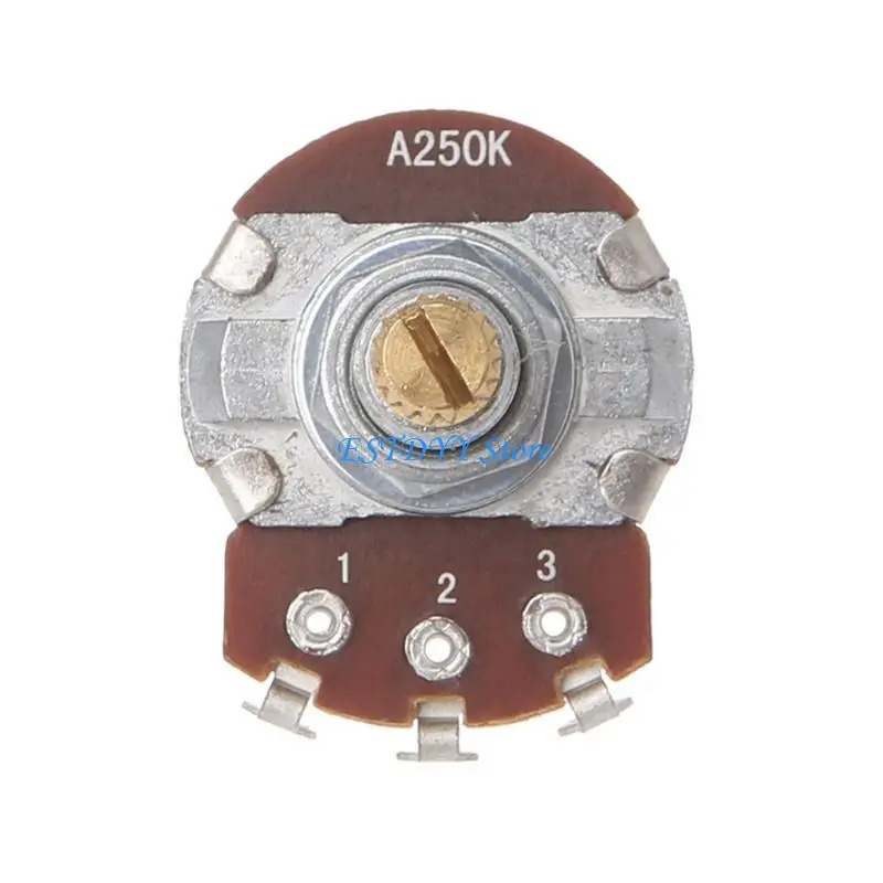 G6DE A250K Potentiometer Splined Pot Electric Guitar Bass Effect Amp Tone Volume Part