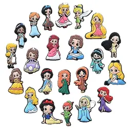 22/66pcs Princess Rapunzel Shoe Charms Set For Clogs Bag Bubble Slides Sandals,PVC Shoe Decorations Beach Bag Accessories