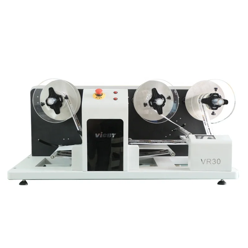 Roll Label Sticker Roll to Roll Rotary Label Die Cutting Machine With Rewinding and Waste Removal Functions VR30