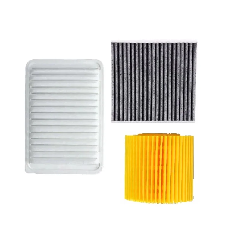 Oil Filter 04152-YZZA1, Air Filter 17801-YZZ02 Cabin Filter 87139-YZZ08 Combo For Toyota Camry Venza 2.5L / 2.7L