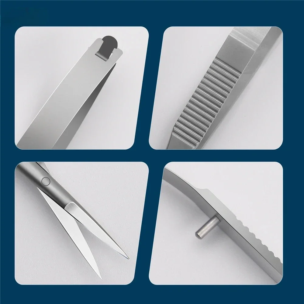 الفولاذ المقاوم للصدأ إهاب القراص كماشة مزيل الجلد الميت ضغط مستقيم مقص مانيكير مقص الحاجب أدوات التجميل #6