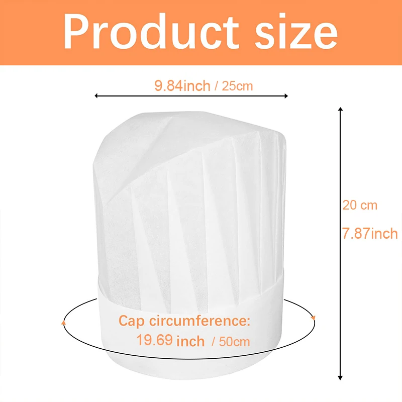 Casquettes de Chef jetables pour enfants, 10 pièces, chapeau de cuisine pour filles, Non tissé, respirant, pour jeu de rôle de la maternelle