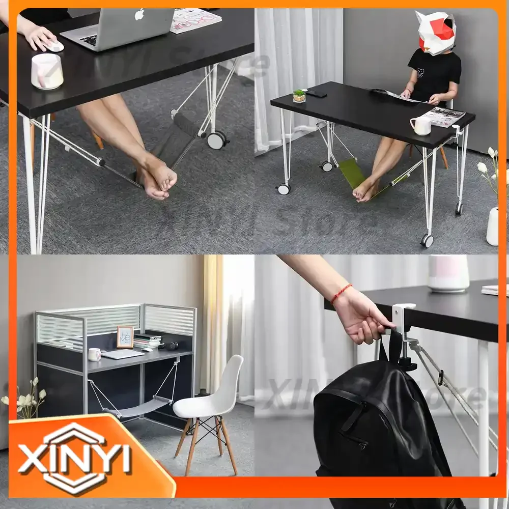 Foot Hammock for Office Table Hanging Foot Rest to Relieve Foot Fatigue Creative Under-Desk Hammock for Feet