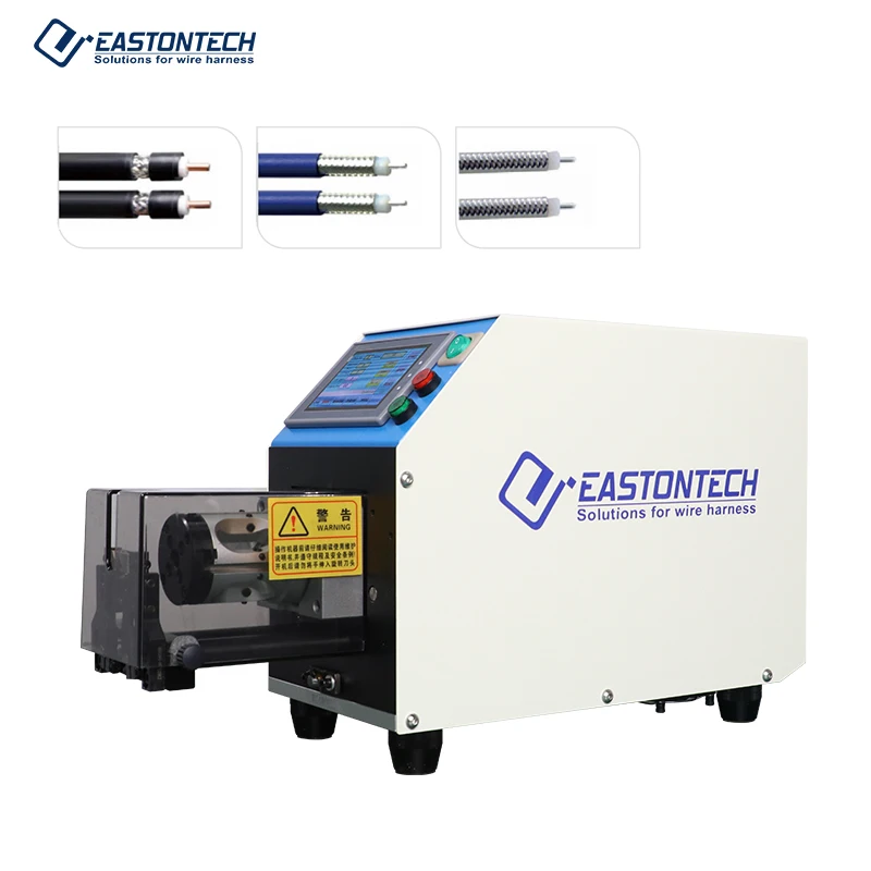EW-1160 Single 1-6mm RG59 Coaxial Cable Stripping Machine Automatic Rotary Cable Stripper