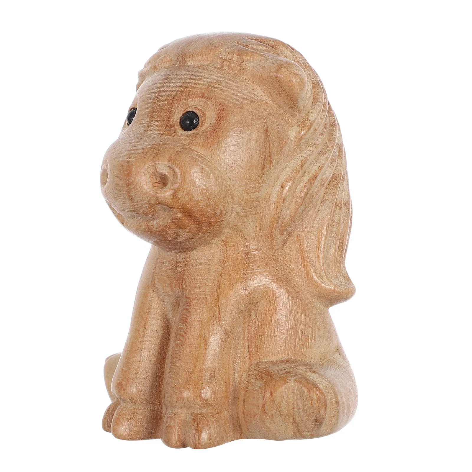 Wood Carved Chinese Zodiac Horse Statue Desk Decor Feng Shui Lucky Prosperity Home Ornament Wood Horse Chinese Zodiac Figurines