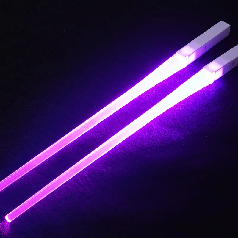 LED Lightsaber Chopsticks Reusable Light Up Chopstick Kitchen Party Tableware Creative Durable Light Glowing Chopstick Gifts