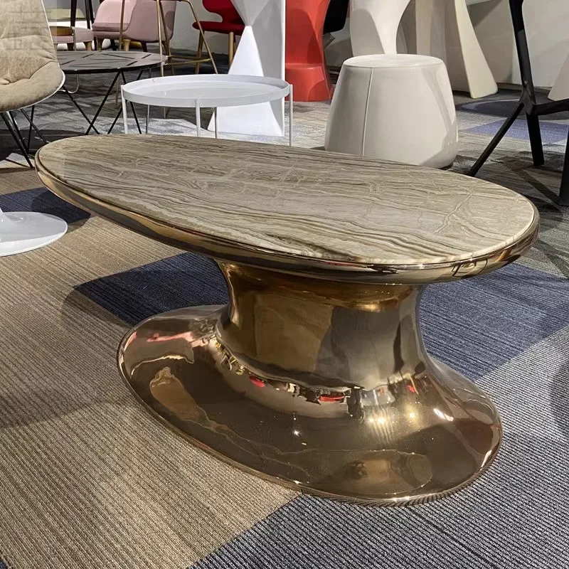 

Italian creative modern Internet celebrity duck tongue coffee table model room hall reception negotiation oval table