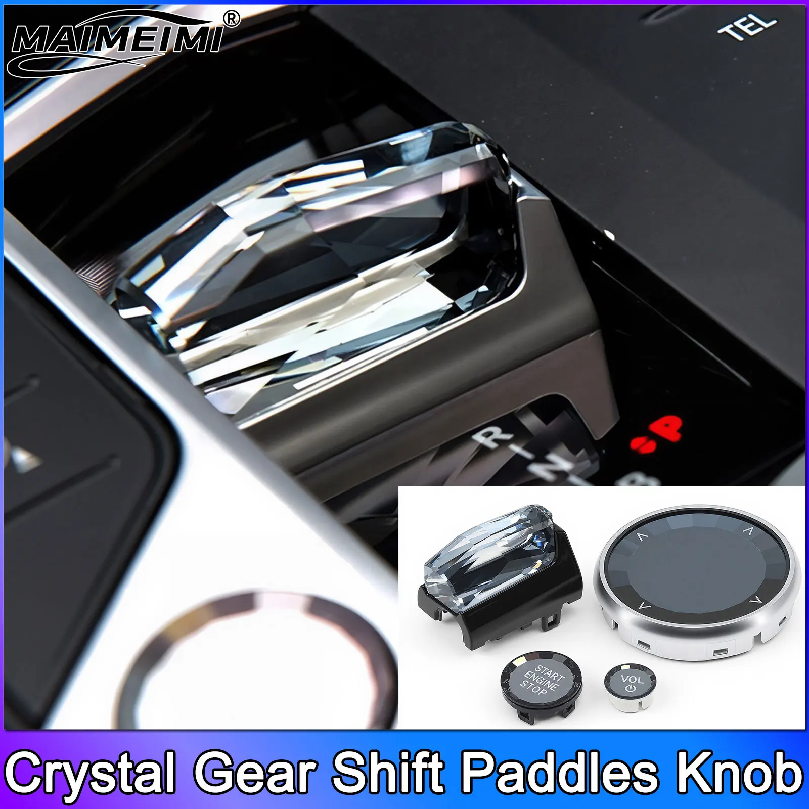 

1 комплект, ручка переключения передач с кристаллами для BMW F44/F45/F46 G20/G28/G21 G22/623/G26 i3 i01, оригинальный стиль, металлическая основа 2023 2024