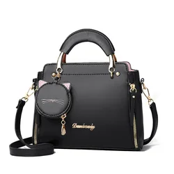 Fashion Handbag for Women Ladies Tote Bag Top Satchel Shoulder Bags Cat Purse Shopping